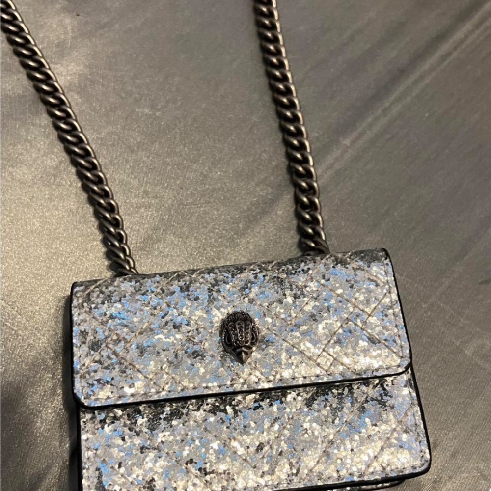 Kurt Geiger silver micro Kensington bag